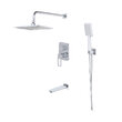 Душевой гарнитур IDDIS с тропическим душем, ручным душем и изливом, хром глянцевый, Slide, SLISB03i68