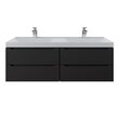 Тумба под умывальник Uperwood Tanos подвесная 120 см, двойная, 4 ящика, черная, 2910203302