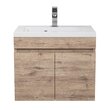 Тумба под умывальник Uperwood Eva, 50 см, подвесная, Крафт Табачный, с дверцами, 3930213461