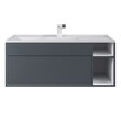 Тумба под умывальник Uperwood подвесная Lotus Premium 100х50х42 см, серая, 39340205465